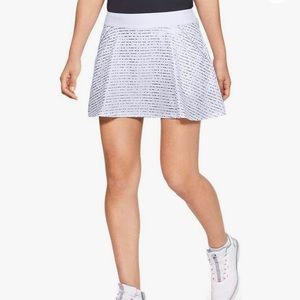 Under Armour UA White Silver Links Printed Golf Tennis Pickleball‎ Skort Large
